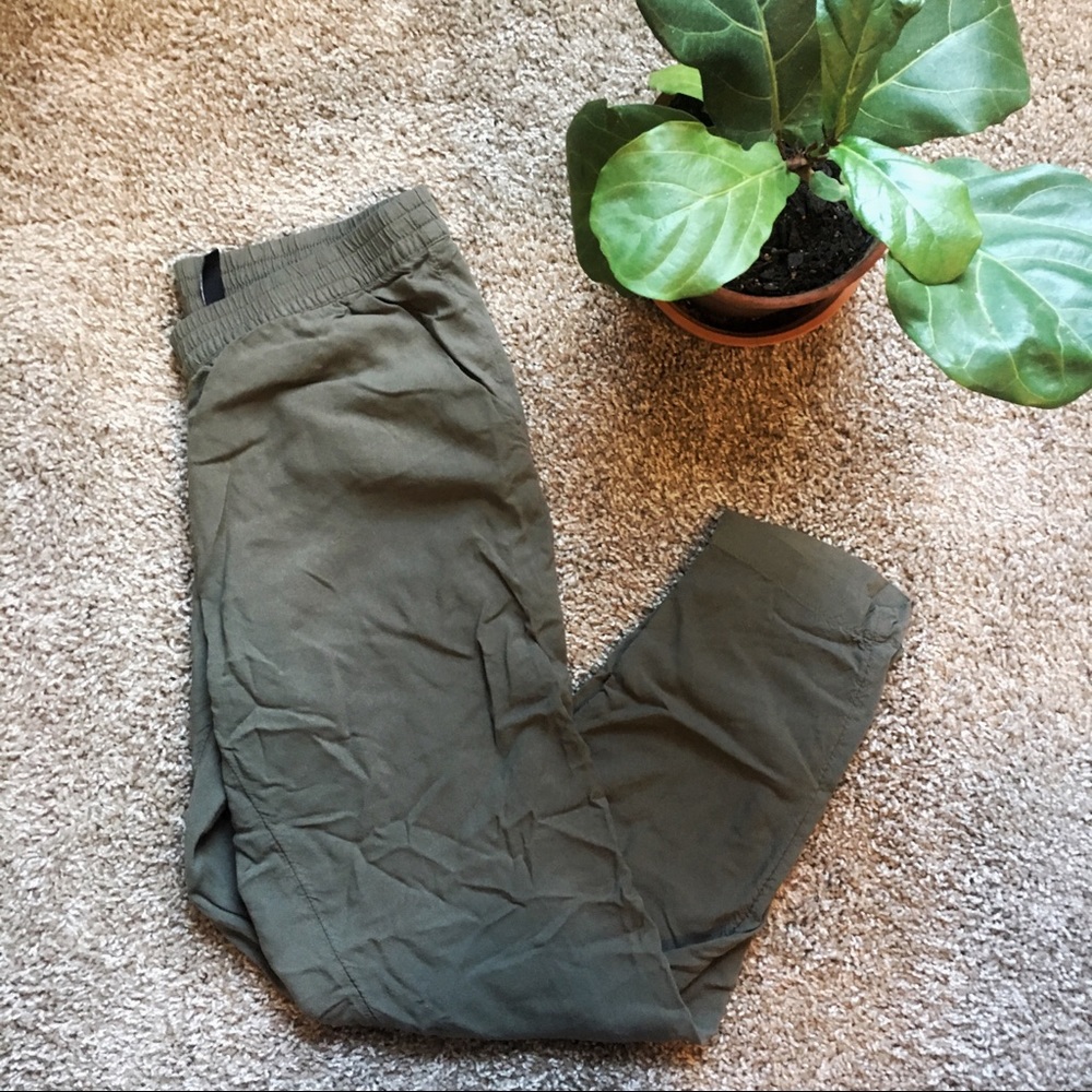 Olive Green elastic Pants